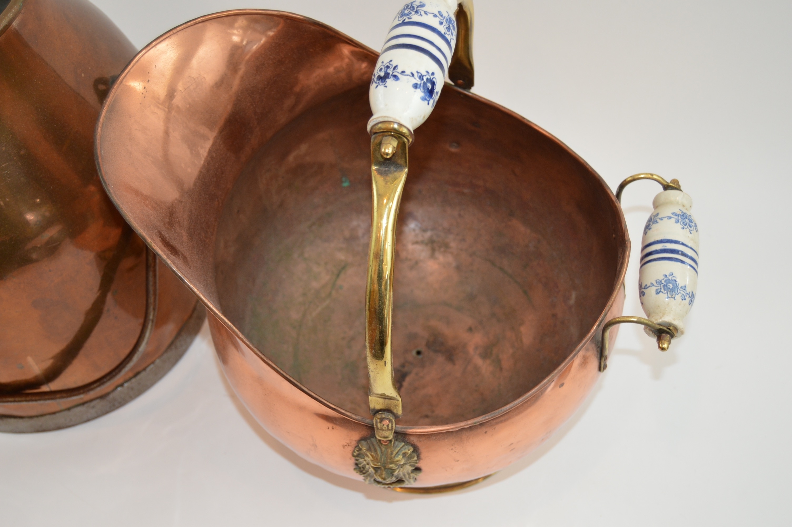 Antique Copper Jug and Coal Scuttle