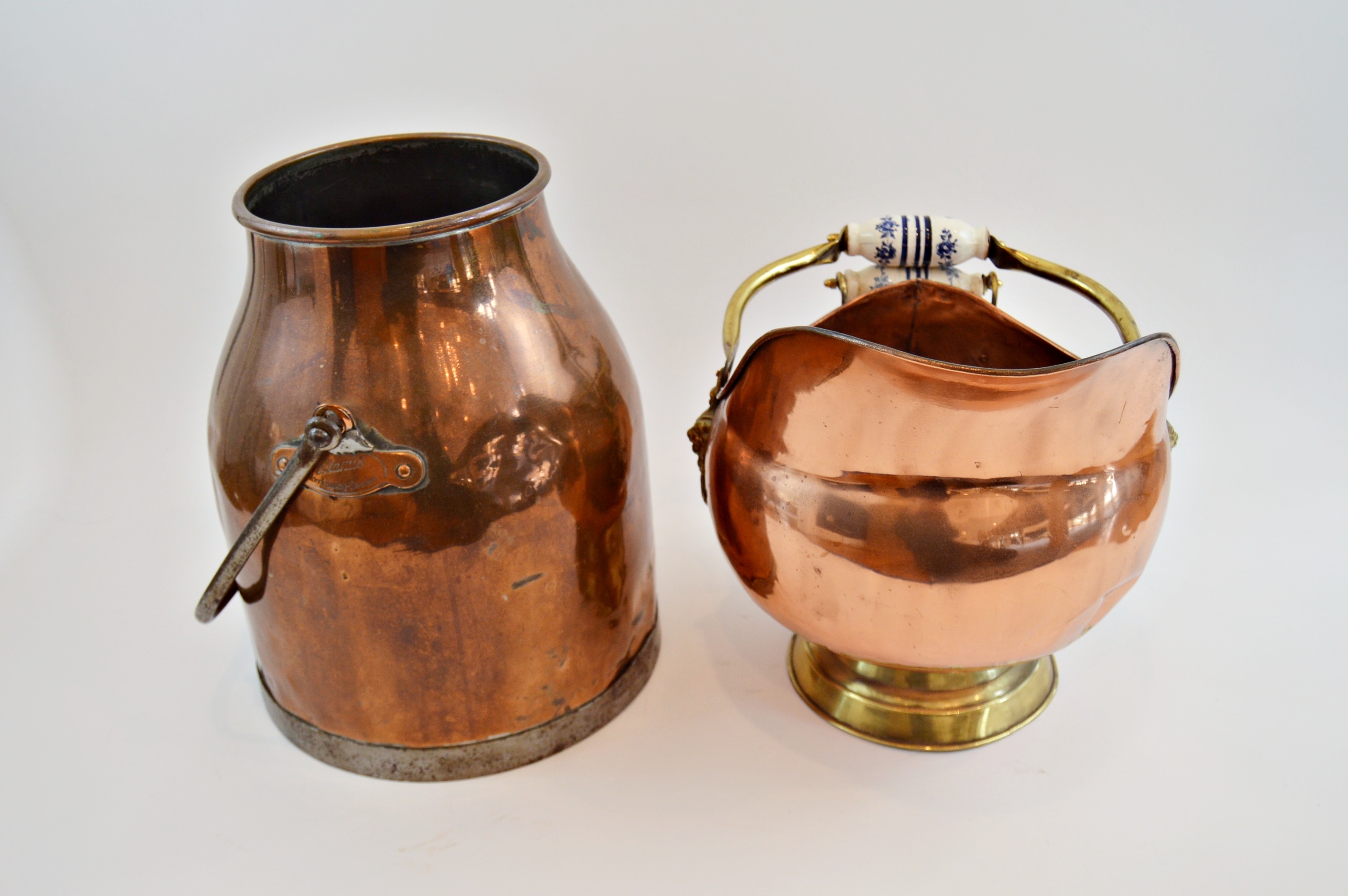 Antique Copper Jug and Coal Scuttle