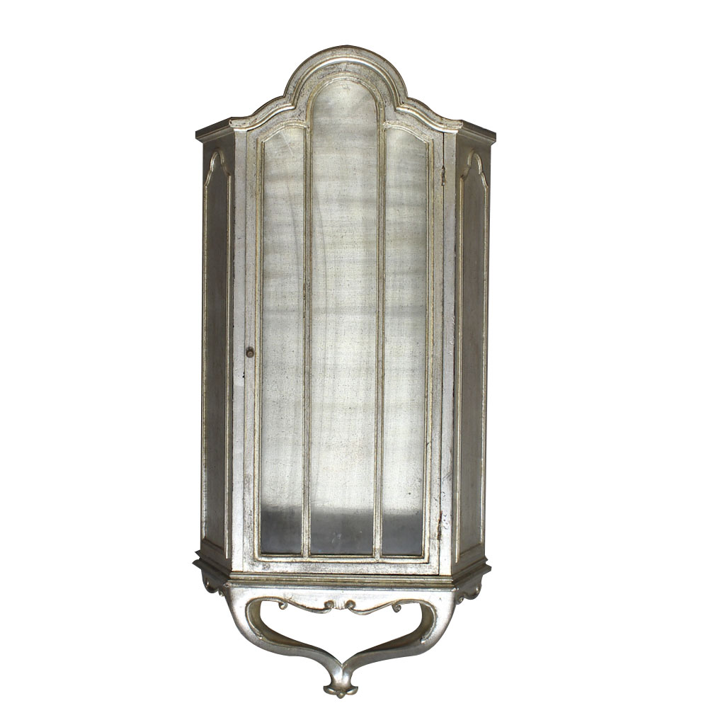 Italian Silver Tone Hanging Display Cabinet