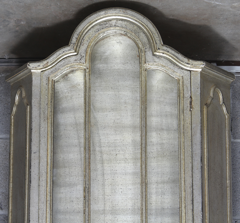 Italian Silver Tone Hanging Display Cabinet