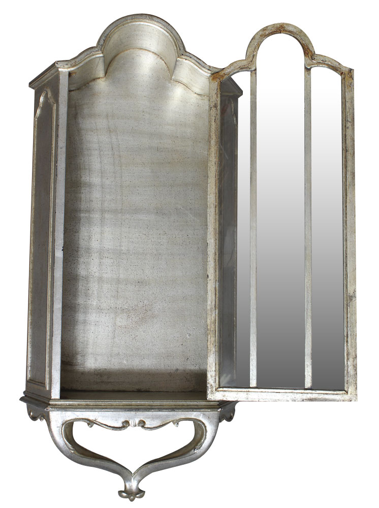Italian Silver Tone Hanging Display Cabinet