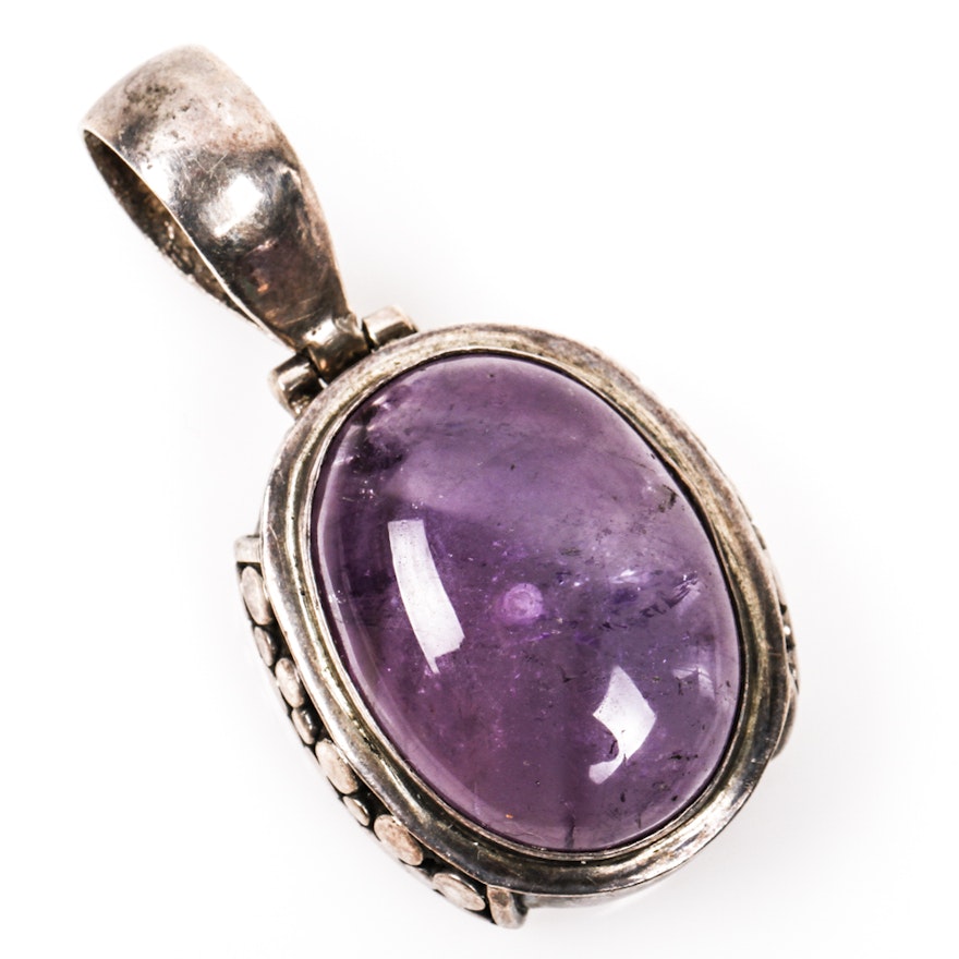 Sterling Silver and Amethyst Pendant