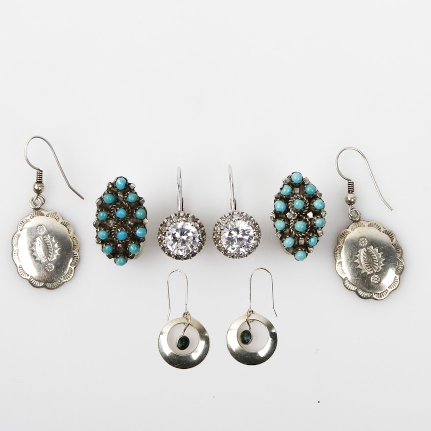 Collection of Sterling Silver Earrings