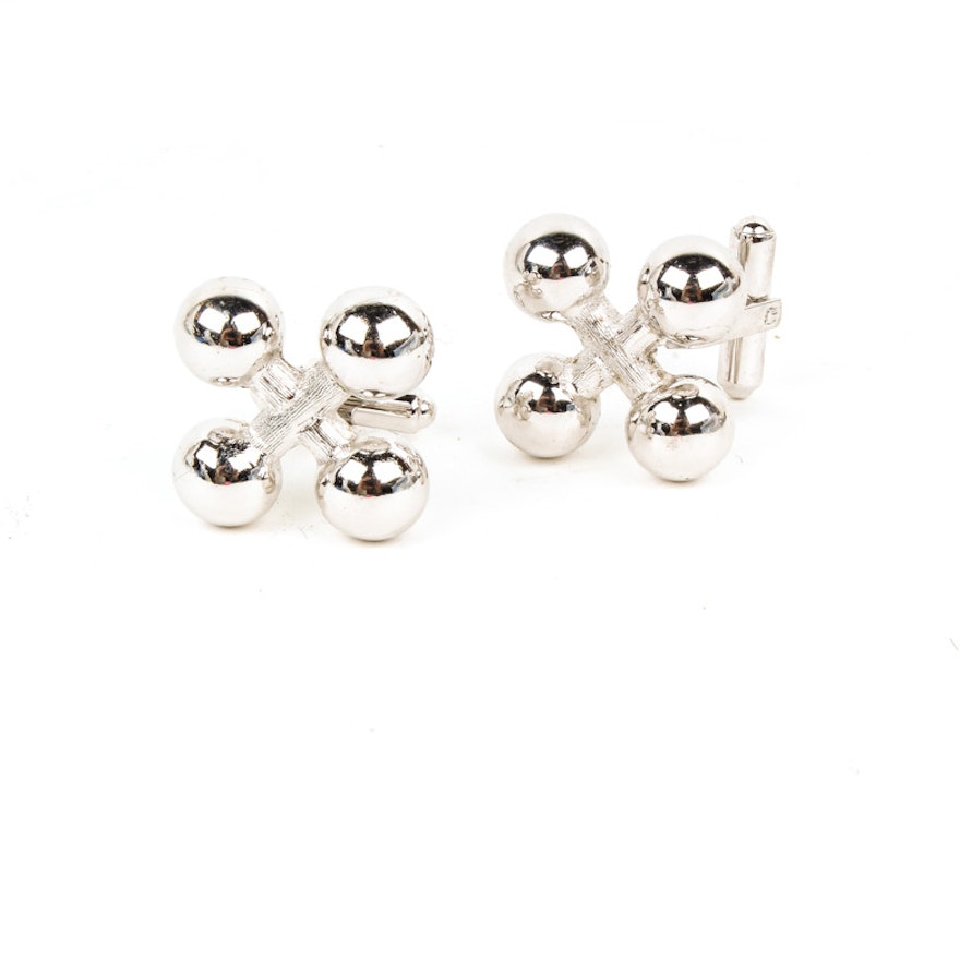 Christian Dior Silver Tone Cufflinks