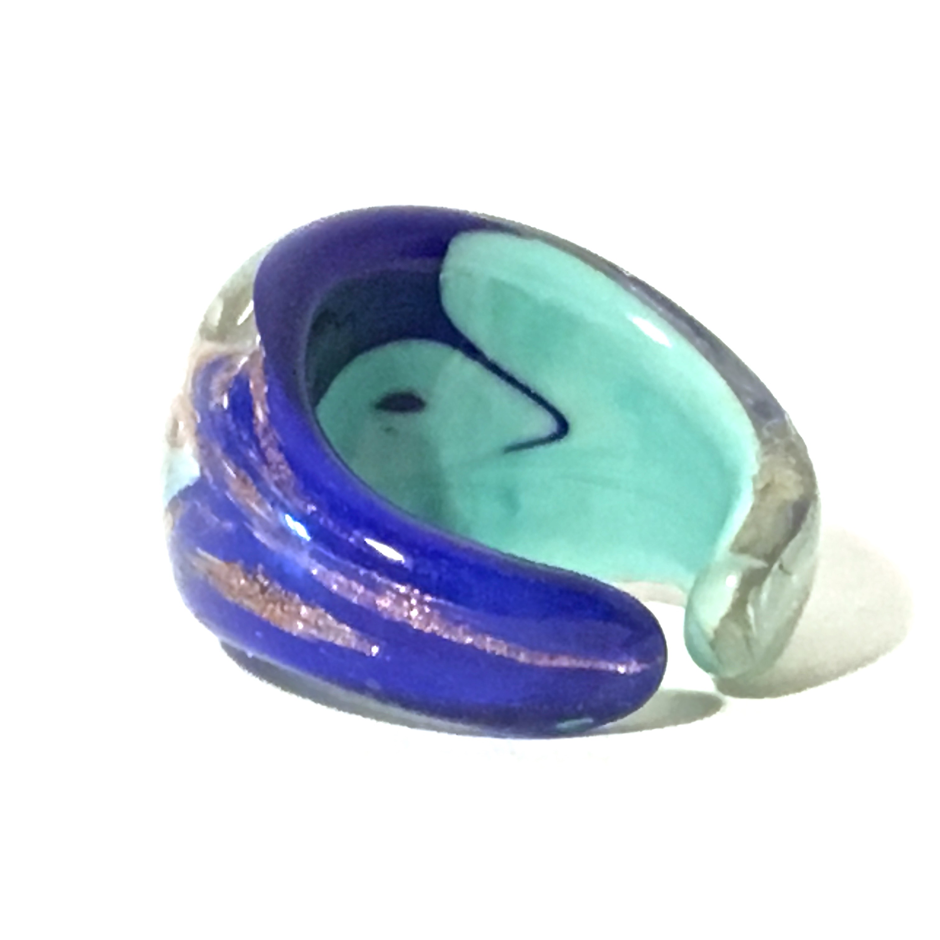 Handblown Artisan Art Glass Rings