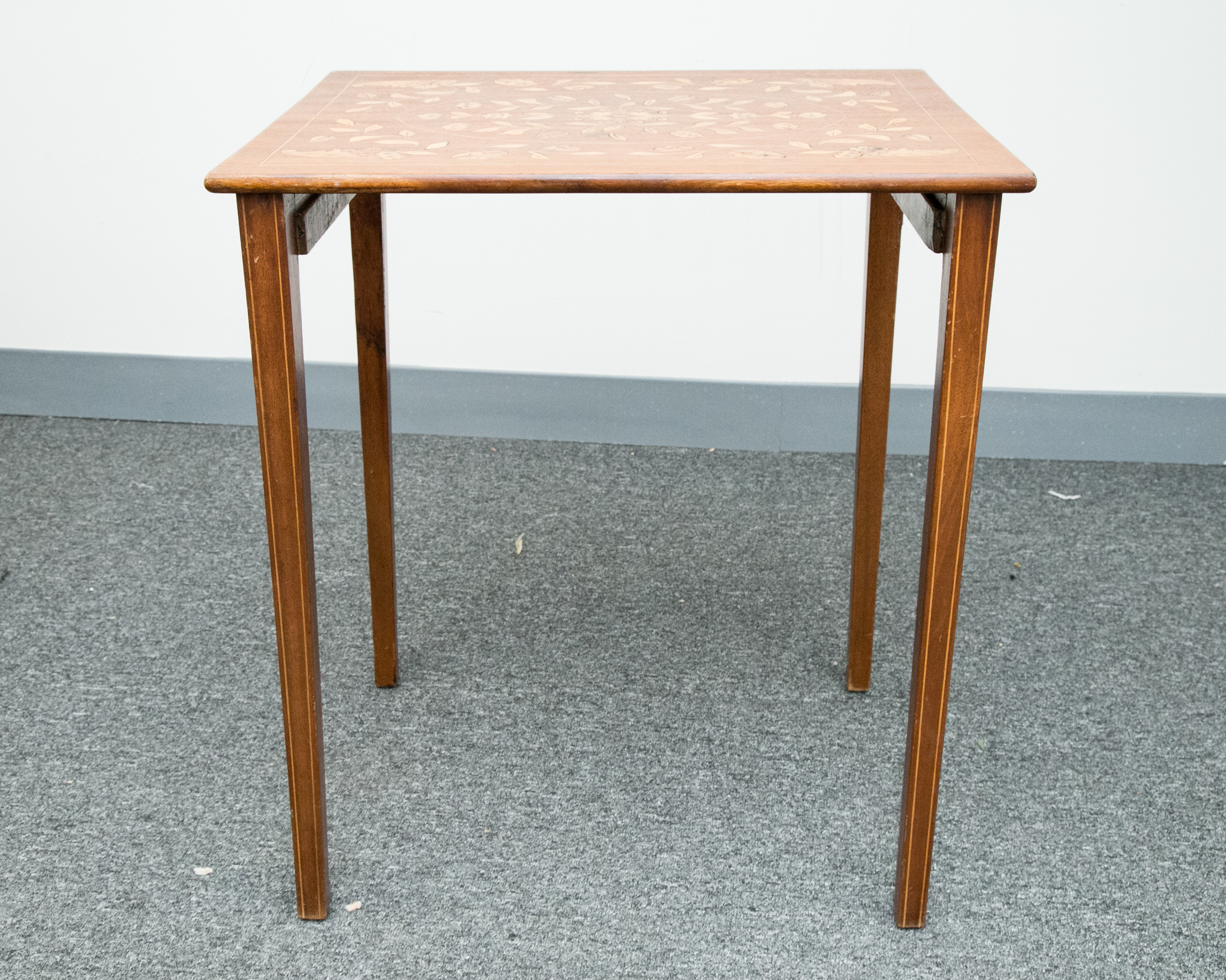 Vintage Dutch Floral Marquetry Nesting Tables