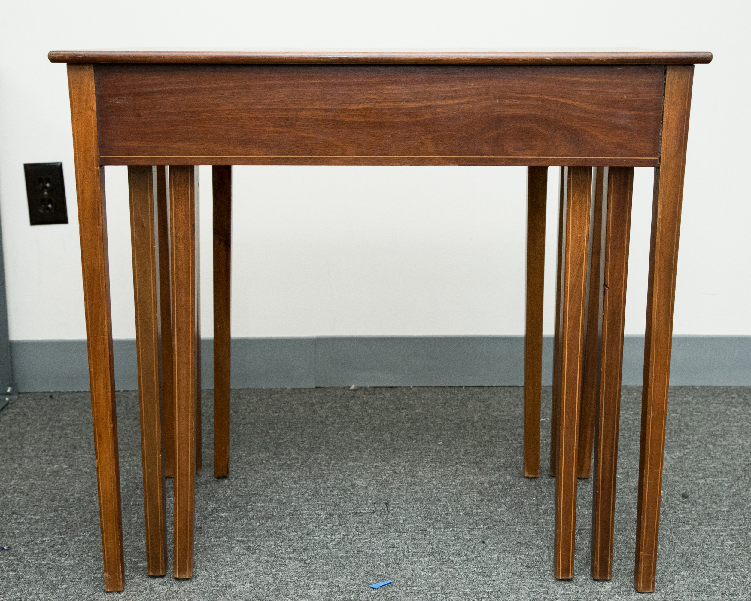 Vintage Dutch Floral Marquetry Nesting Tables