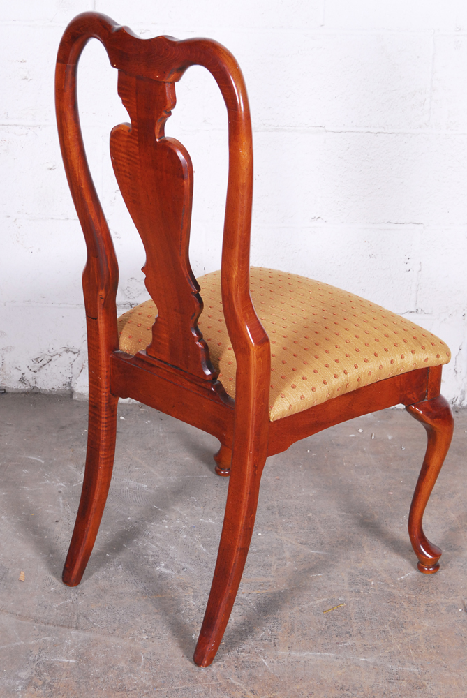 Set of Six Dining Chairs with Upholstered Seats