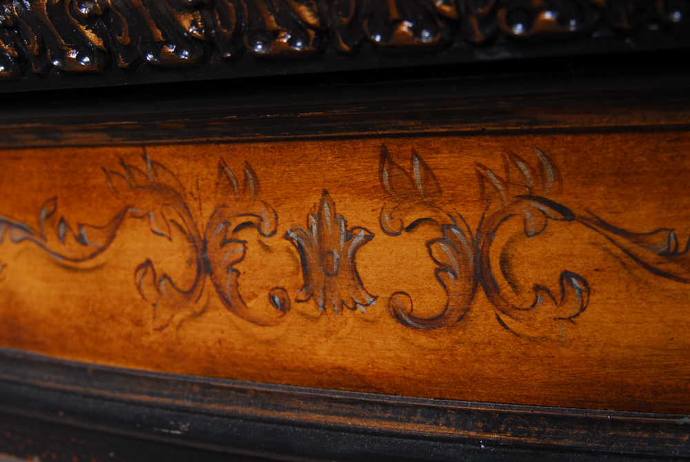 Large Wood Coffee Table with Drawers