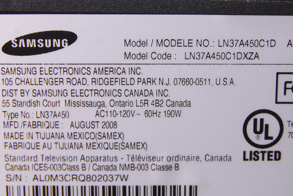 Samsung 37" LCD HDTV