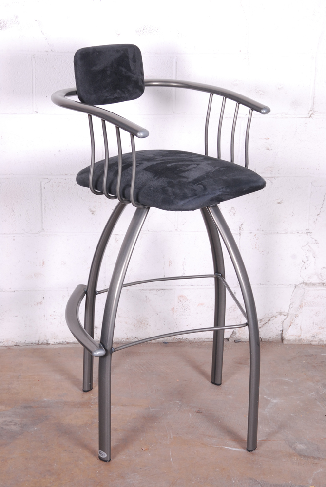 Grey Metal Bar Stools