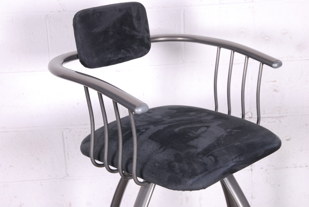 Grey Metal Bar Stools