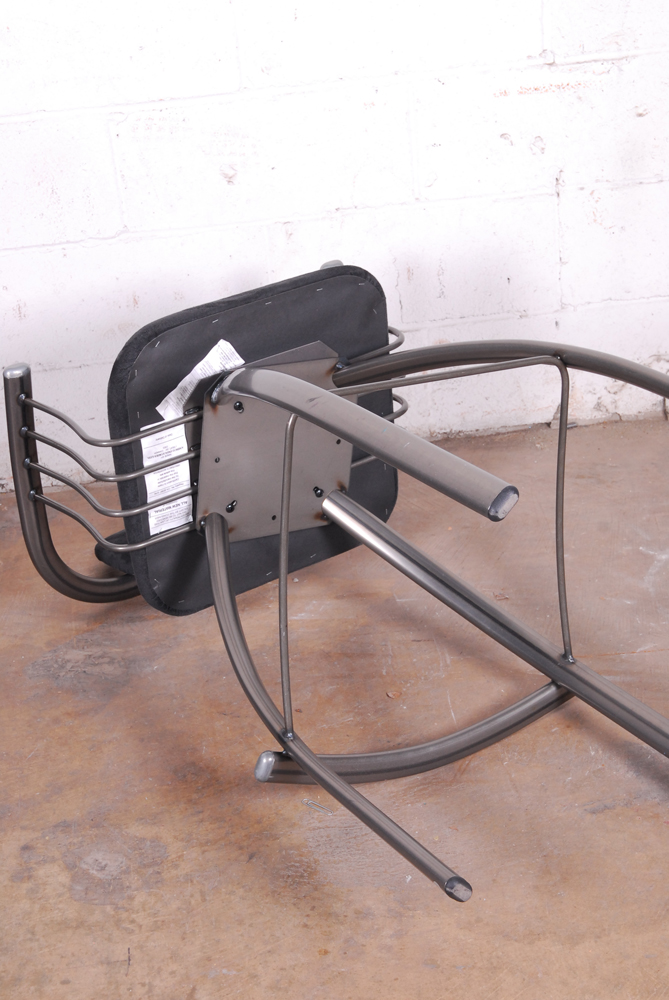 Grey Metal Bar Stools