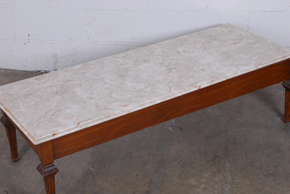 Marble-Topped Coffee Table