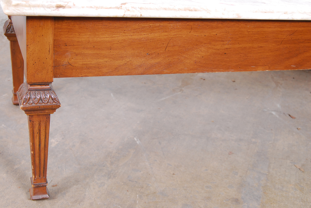 Marble-Topped Coffee Table