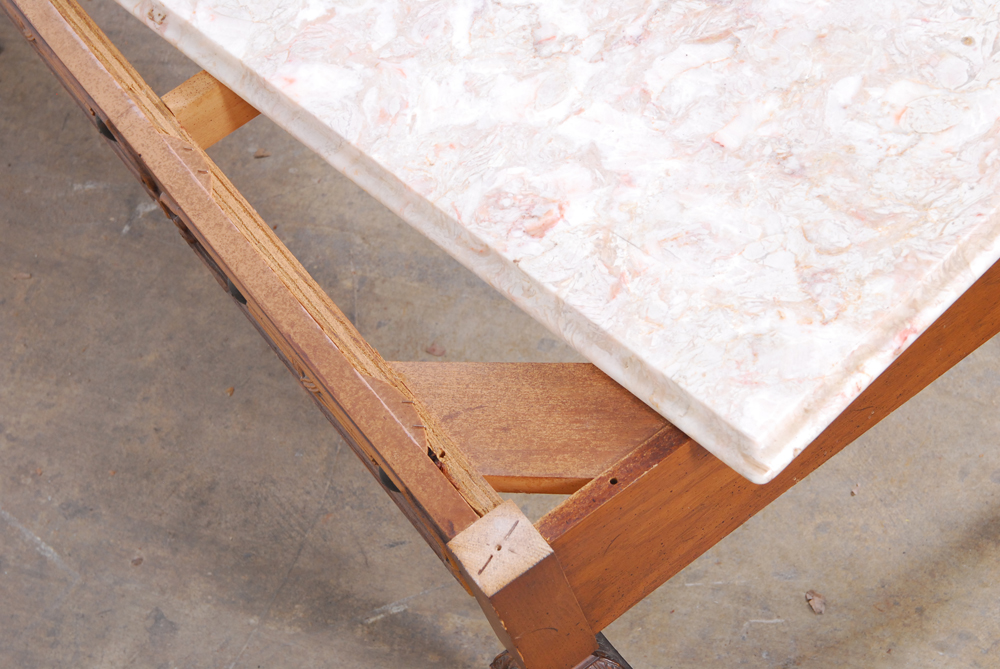 Marble-Topped Coffee Table
