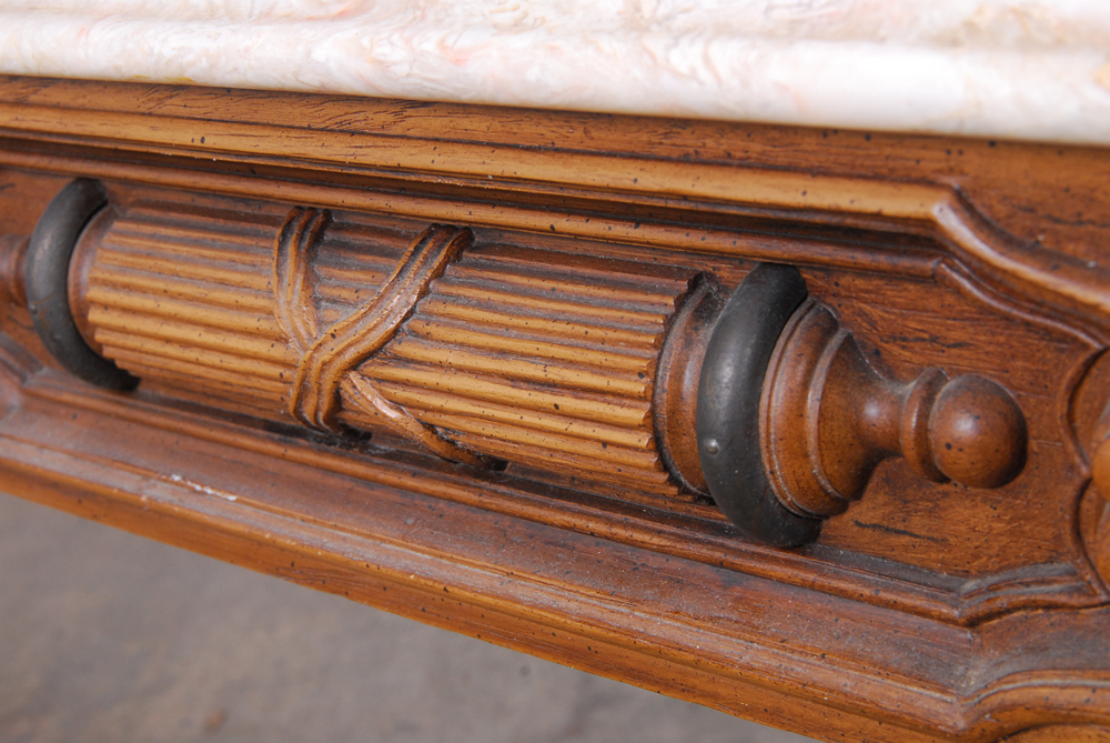 Marble-Topped Coffee Table