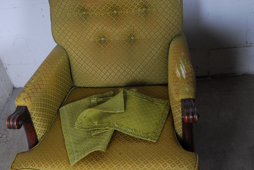 Vintage Upholstered Armchair Pair