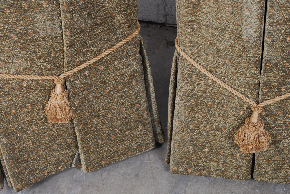 Pair of Upholstered Parson's Chairs