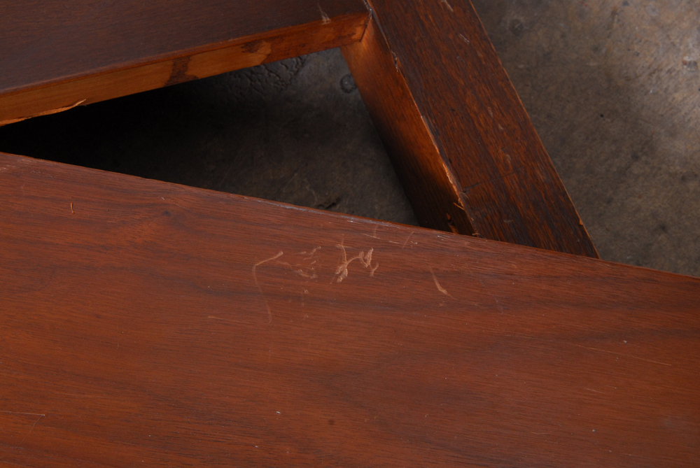 Pair of Vintage Wood Twin Bed Head and Footboards