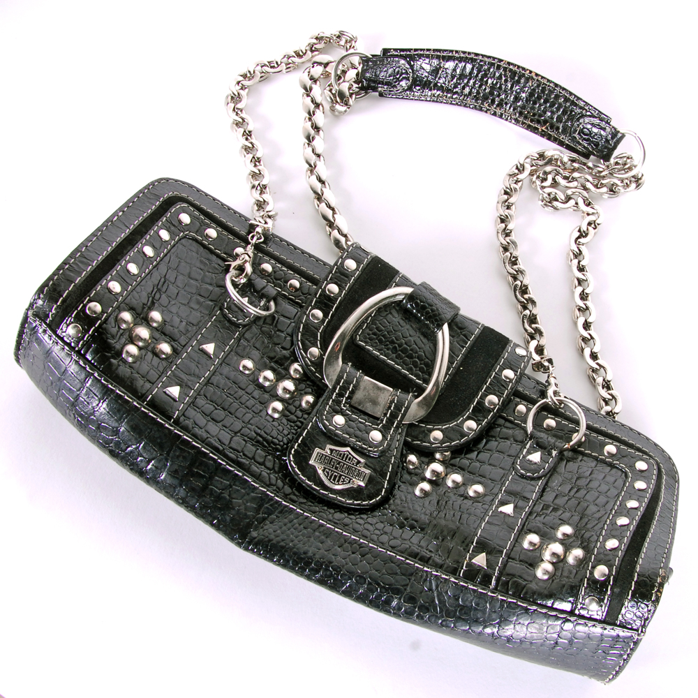 Harley-Davidson Black Leather Bag