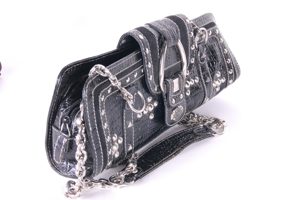 Harley-Davidson Black Leather Bag