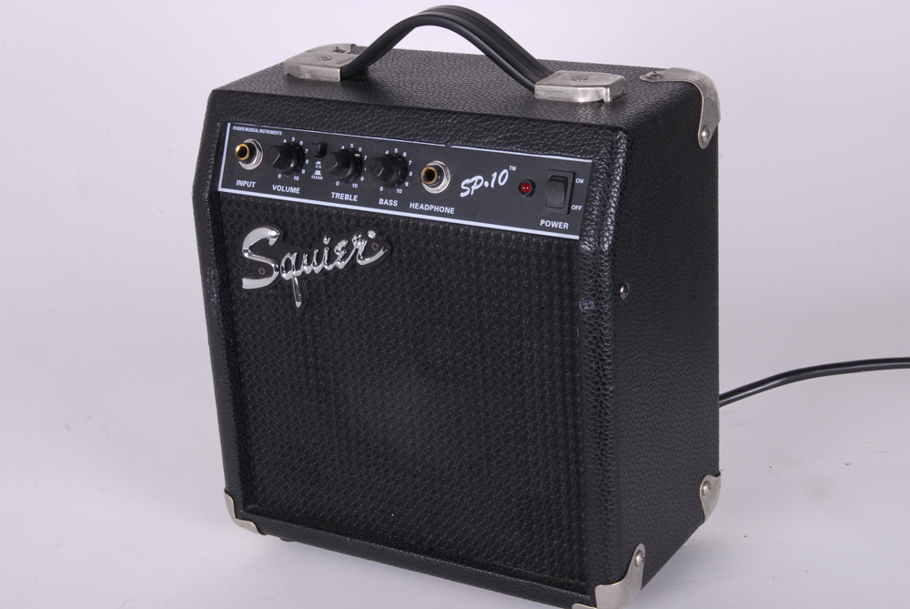 Fender Squier Strat Electric Guitar and SP-10 Amplifier