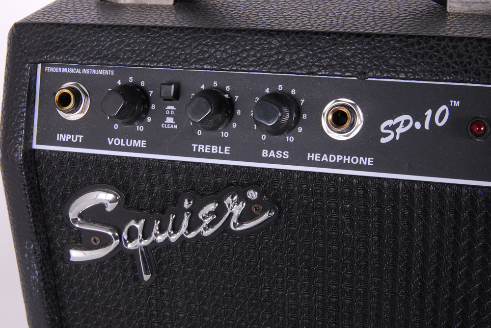 Fender Squier Strat Electric Guitar and SP-10 Amplifier