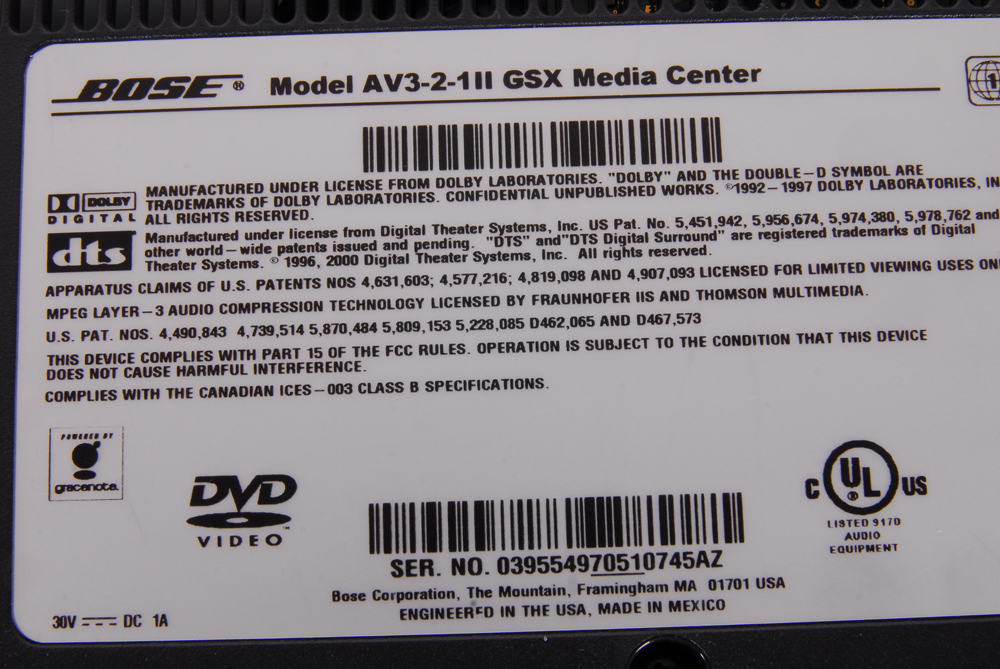 Bose Media System and Speakers