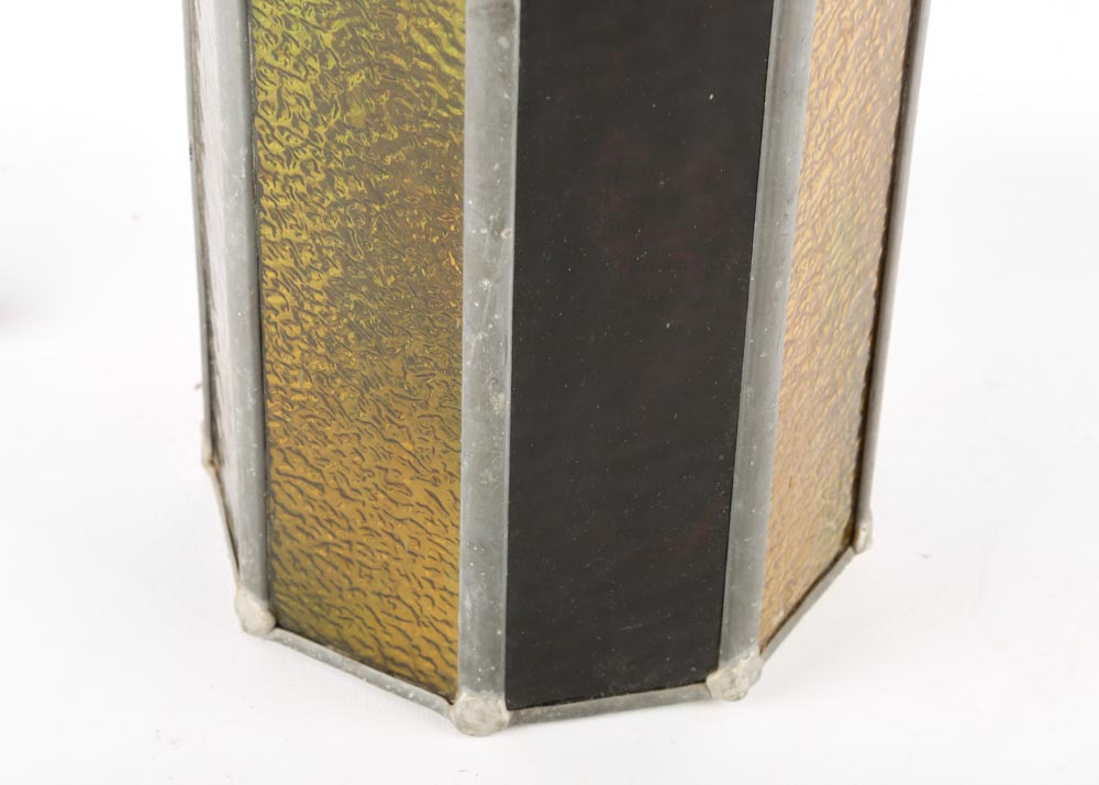 Mid-Century Stained Glass Pendant Lights