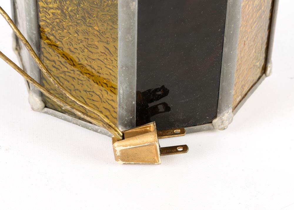 Mid-Century Stained Glass Pendant Lights