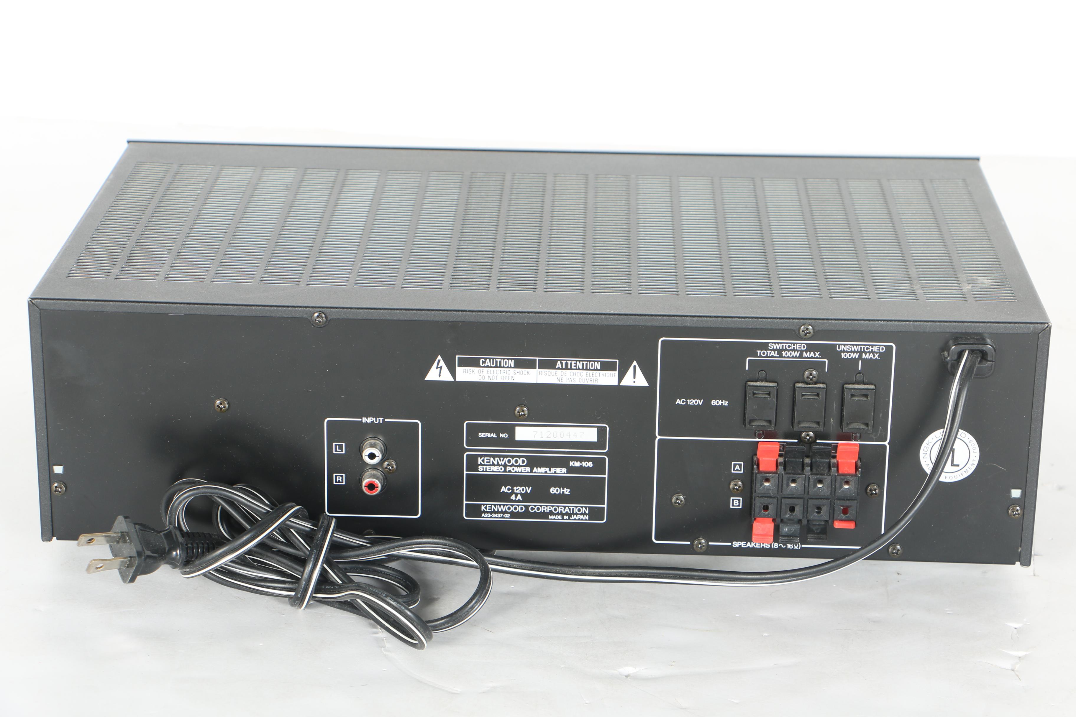 Kenwood Stereo Amplifier and Polk Speakers