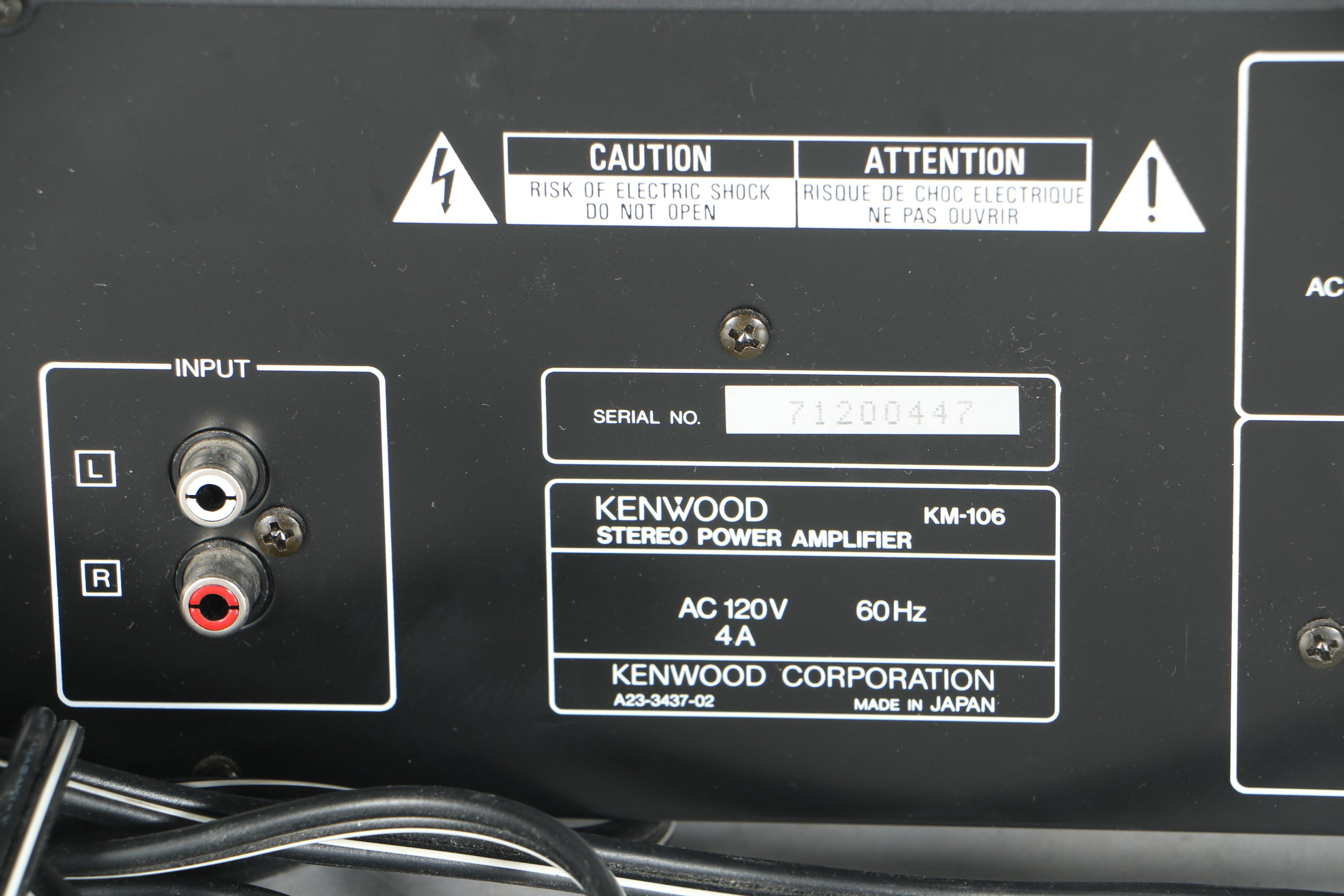 Kenwood Stereo Amplifier and Polk Speakers