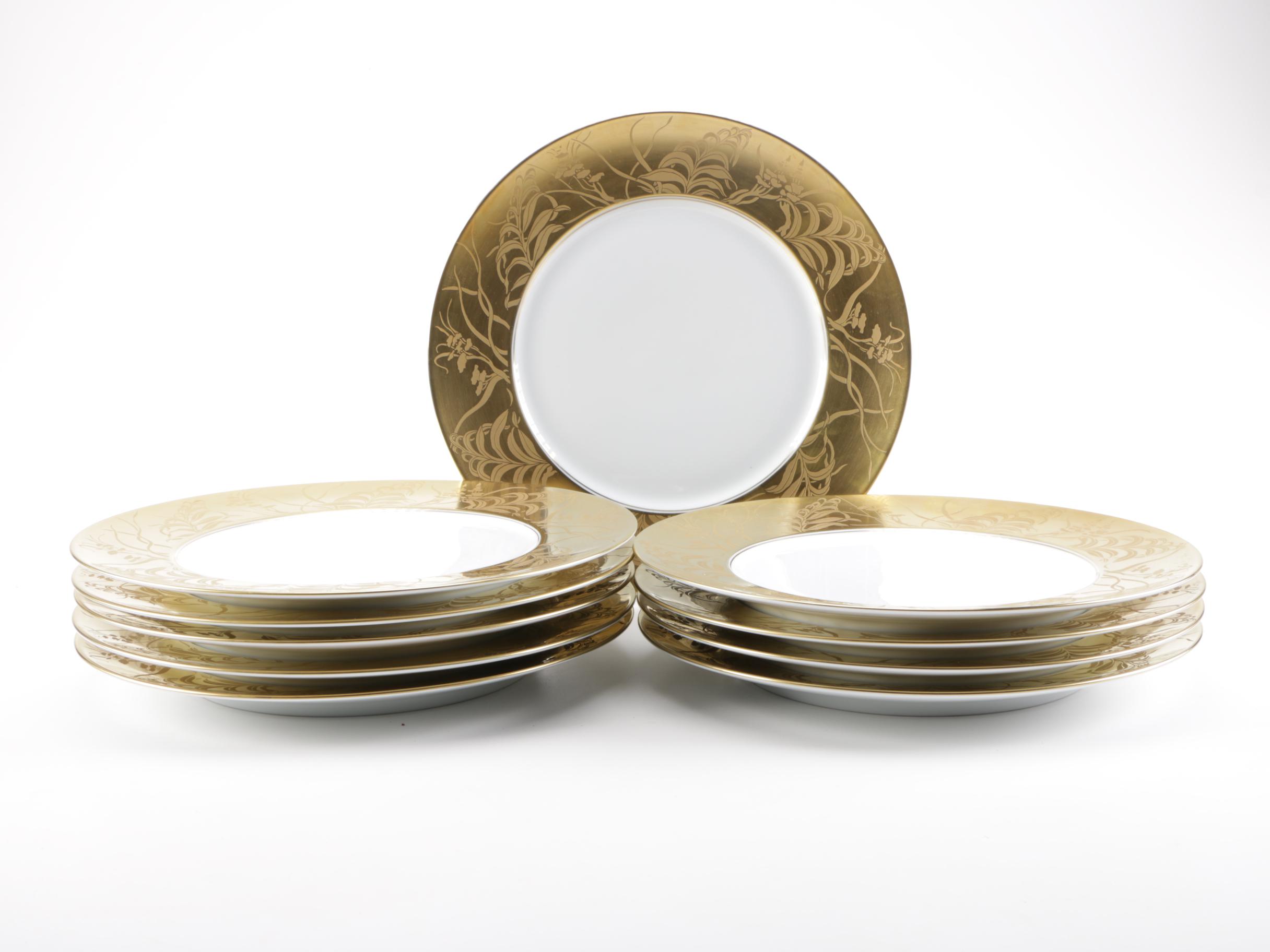 Limoges Hand Painted Porcelain "Khazard" Plates