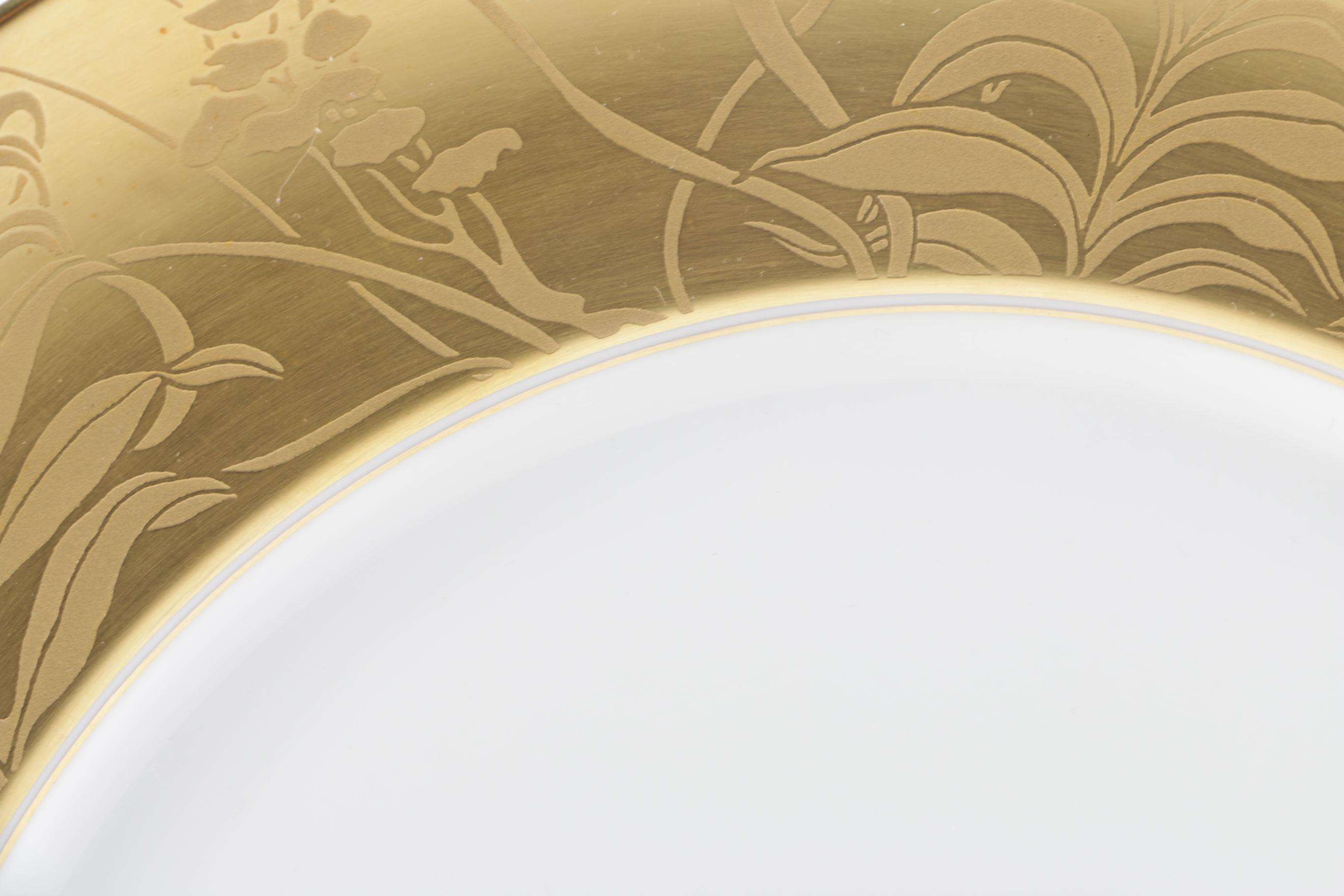 Limoges Hand Painted Porcelain "Khazard" Plates