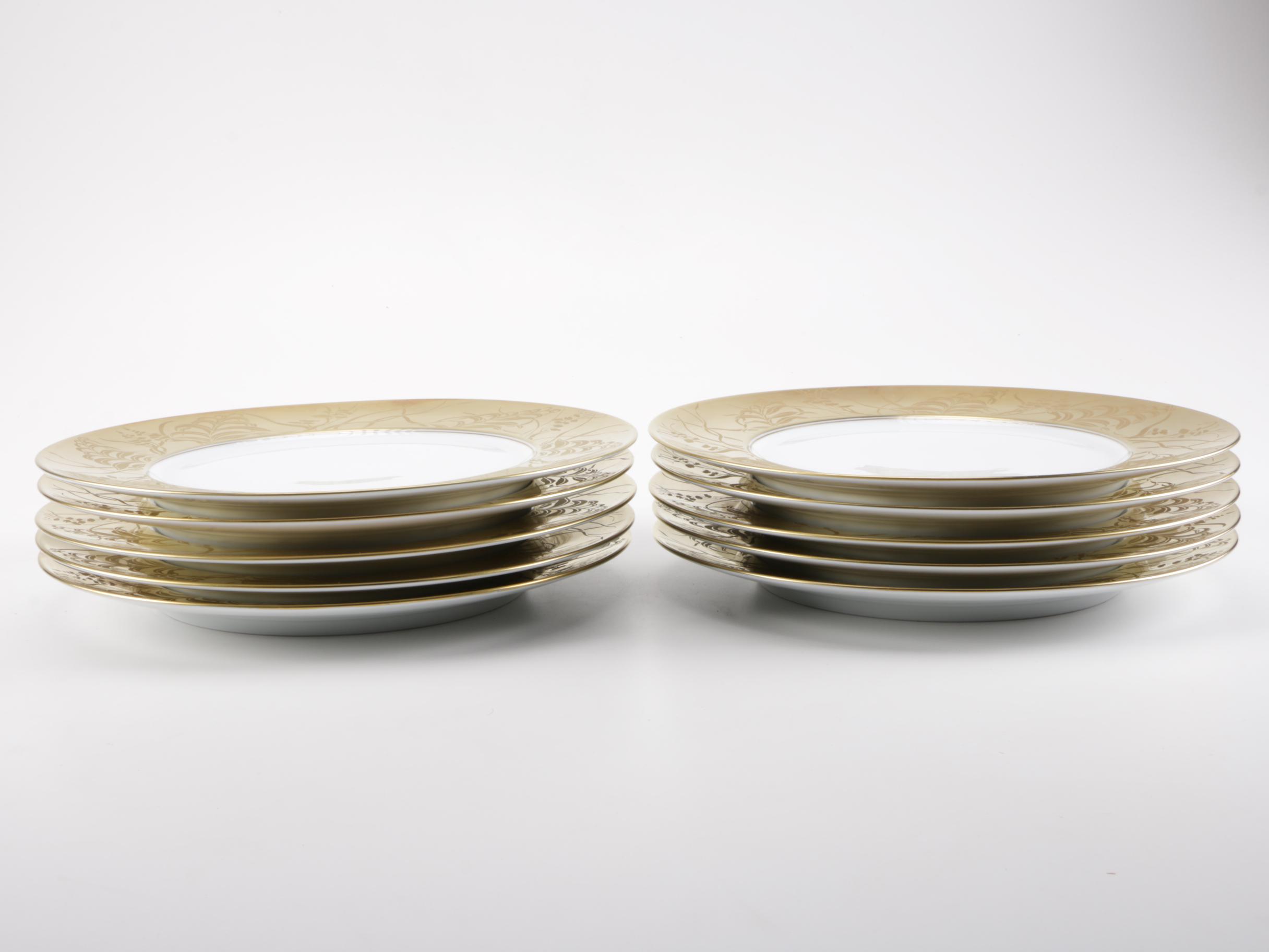 Limoges Hand Painted Porcelain "Khazard" Plates