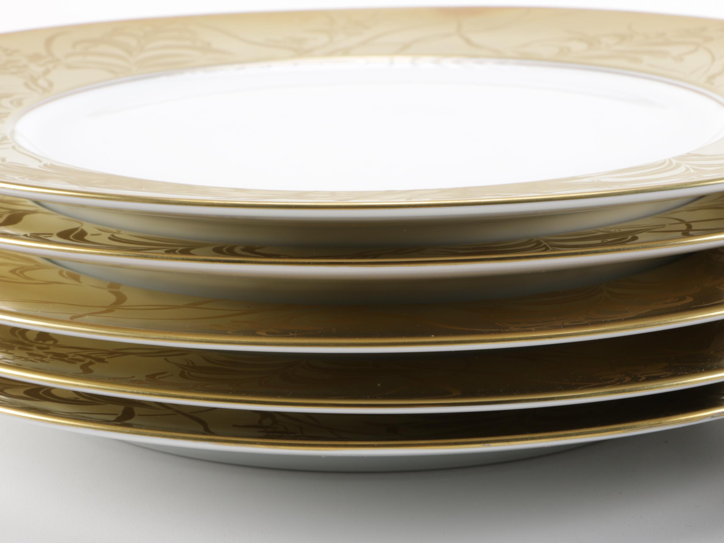 Limoges Hand Painted Porcelain "Khazard" Plates