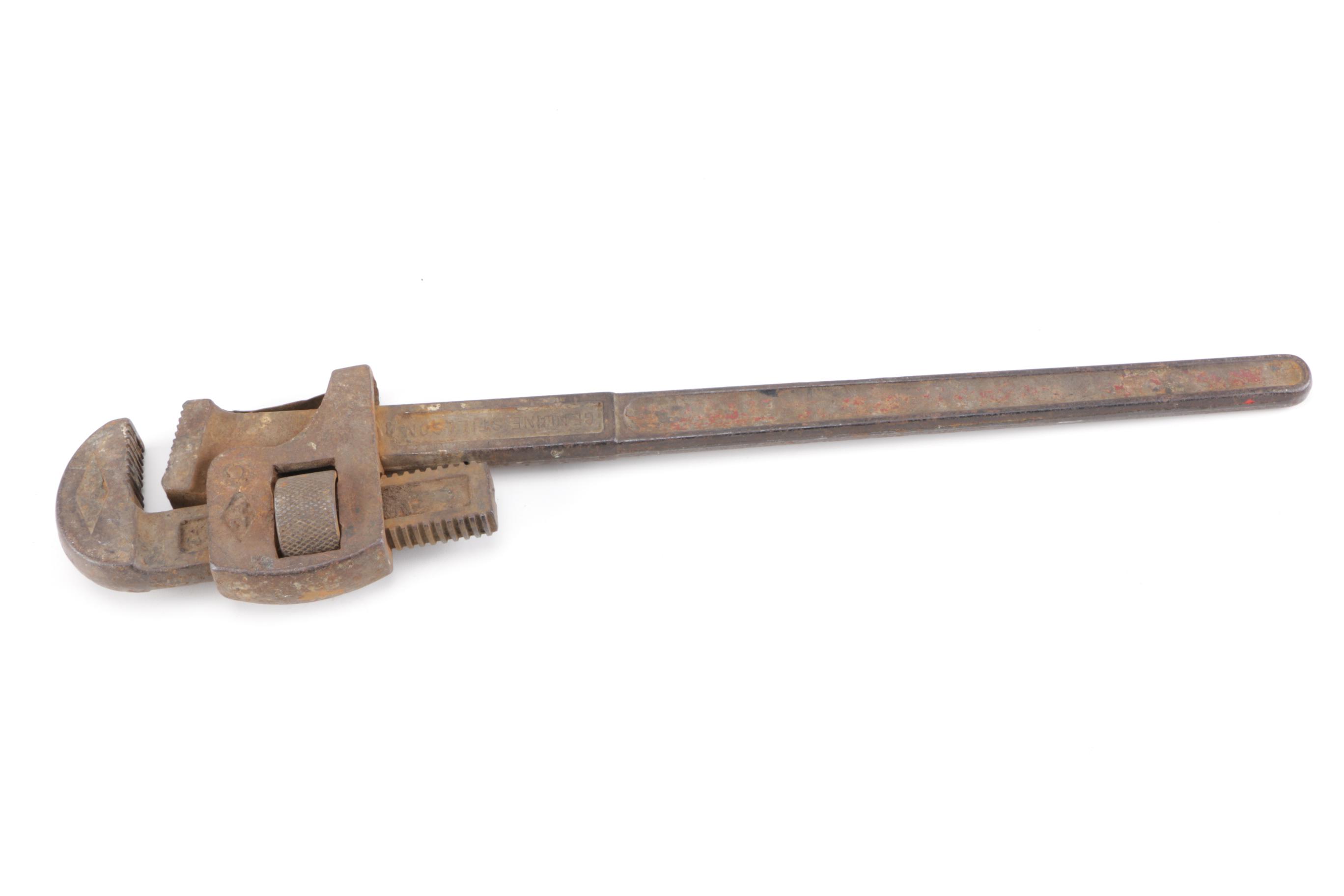 Vintage Pipe Wrenches Including a Walworth Stillson Model