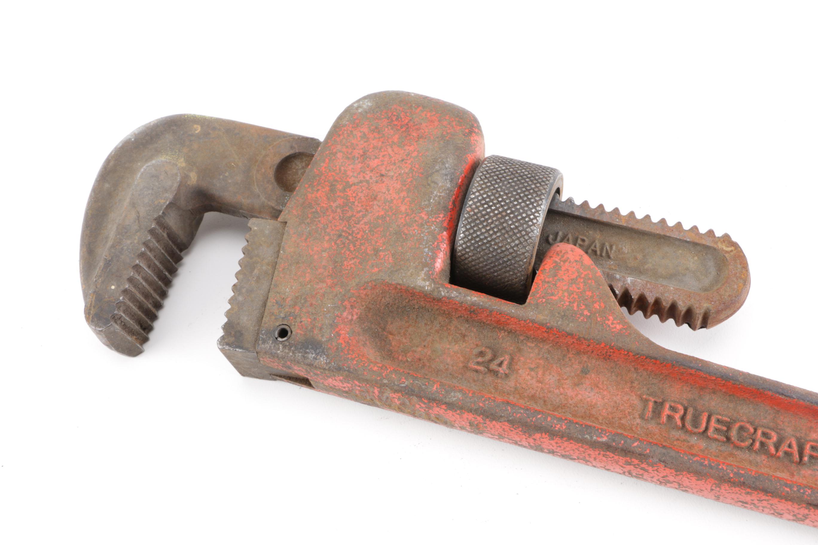 Vintage Pipe Wrenches Including a Walworth Stillson Model