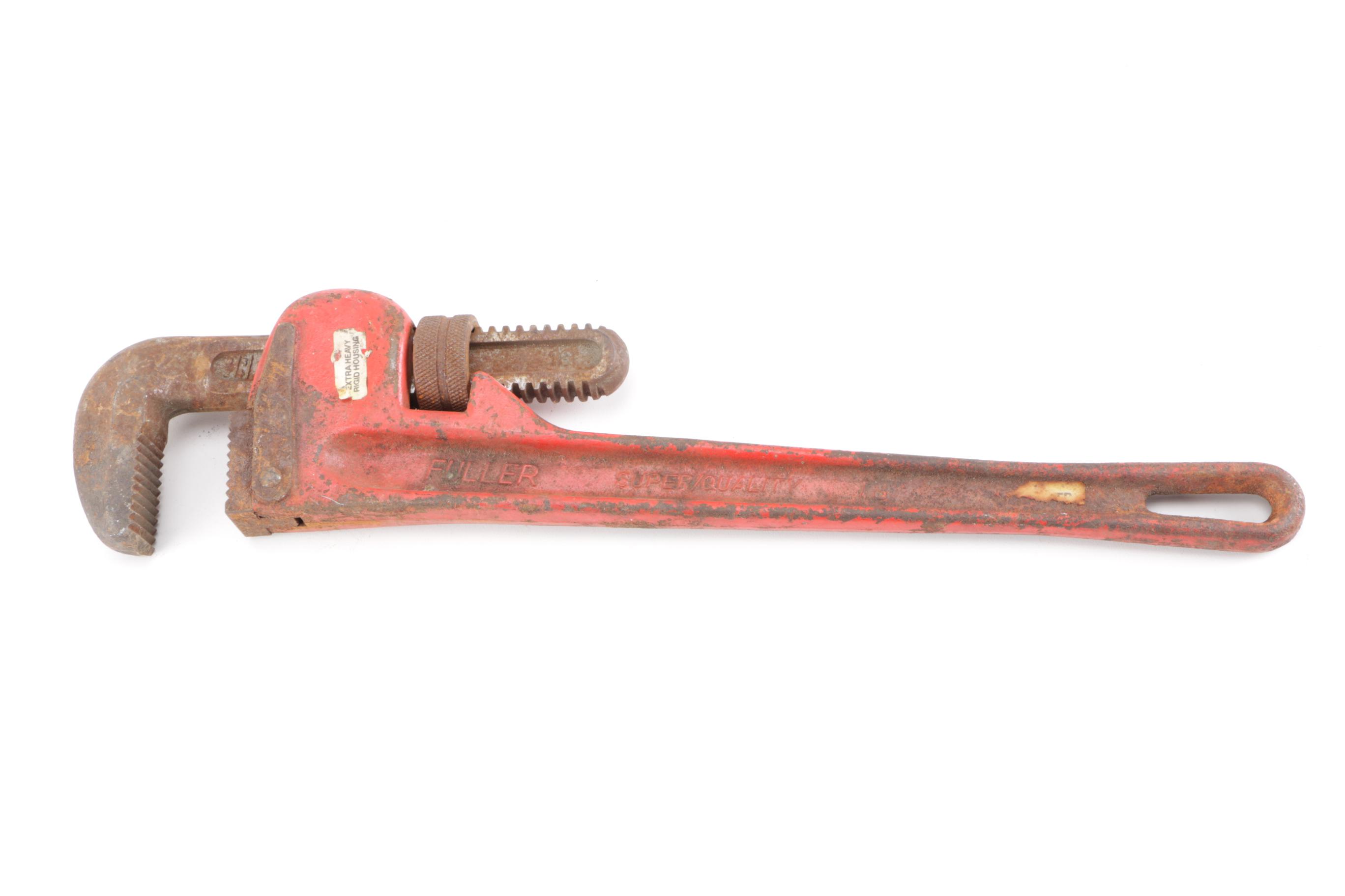 Vintage Pipe Wrenches Including a Walworth Stillson Model