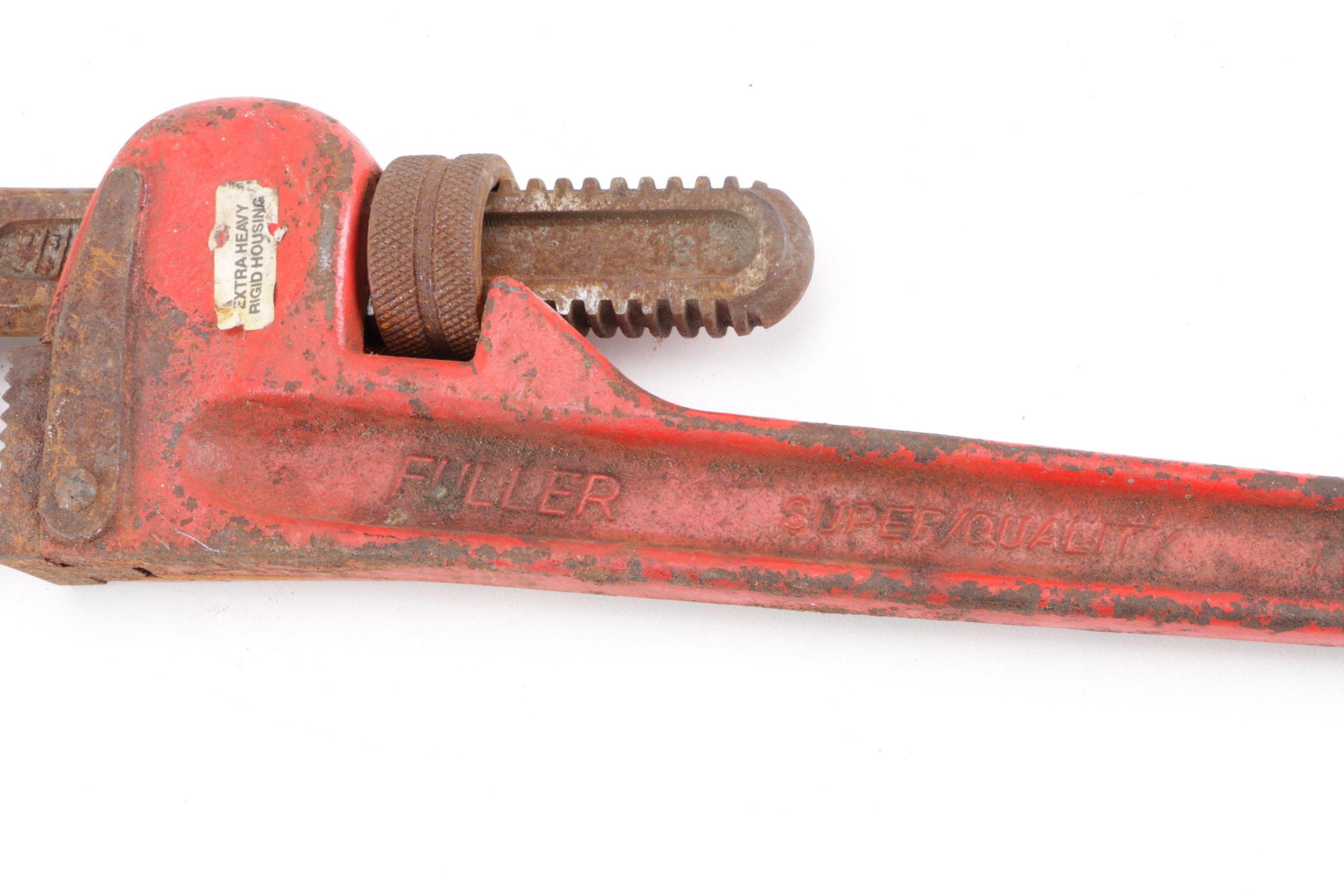 Vintage Pipe Wrenches Including a Walworth Stillson Model