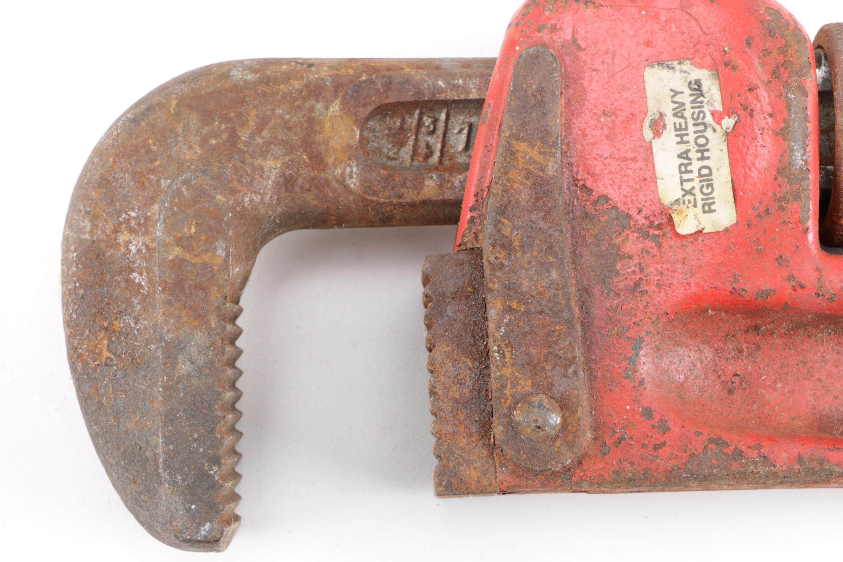 Vintage Pipe Wrenches Including a Walworth Stillson Model