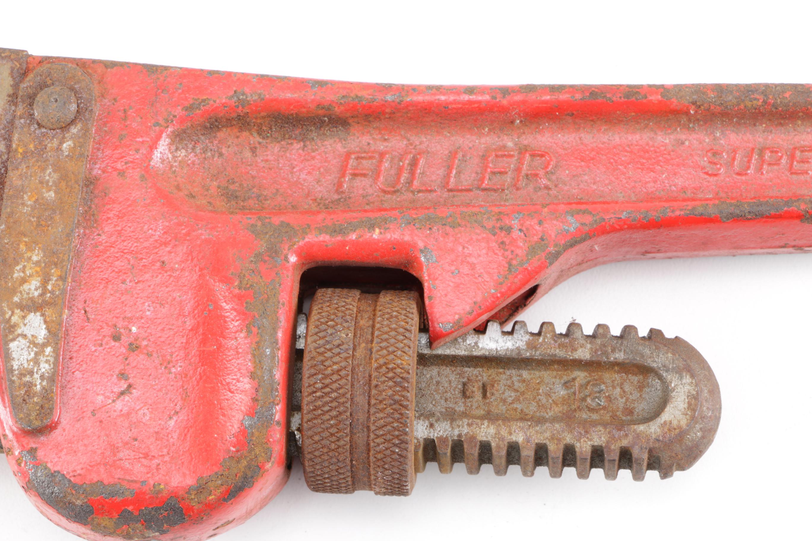 Vintage Pipe Wrenches Including a Walworth Stillson Model