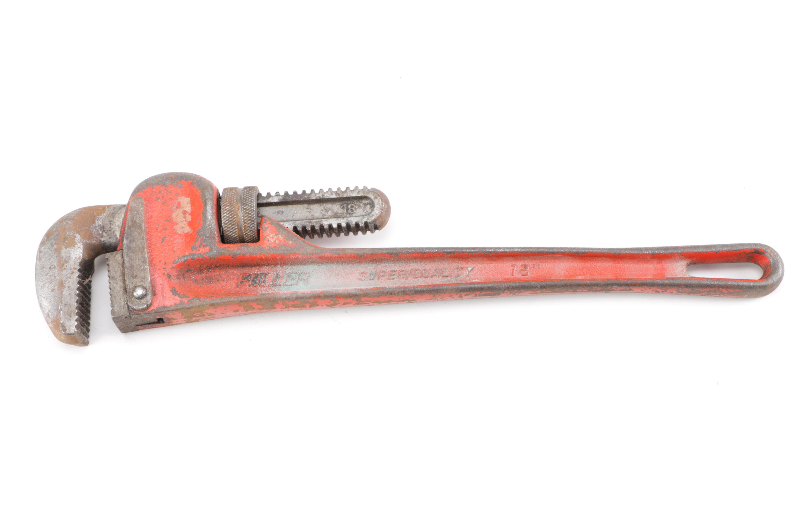 Vintage Pipe Wrenches Including a Walworth Stillson Model