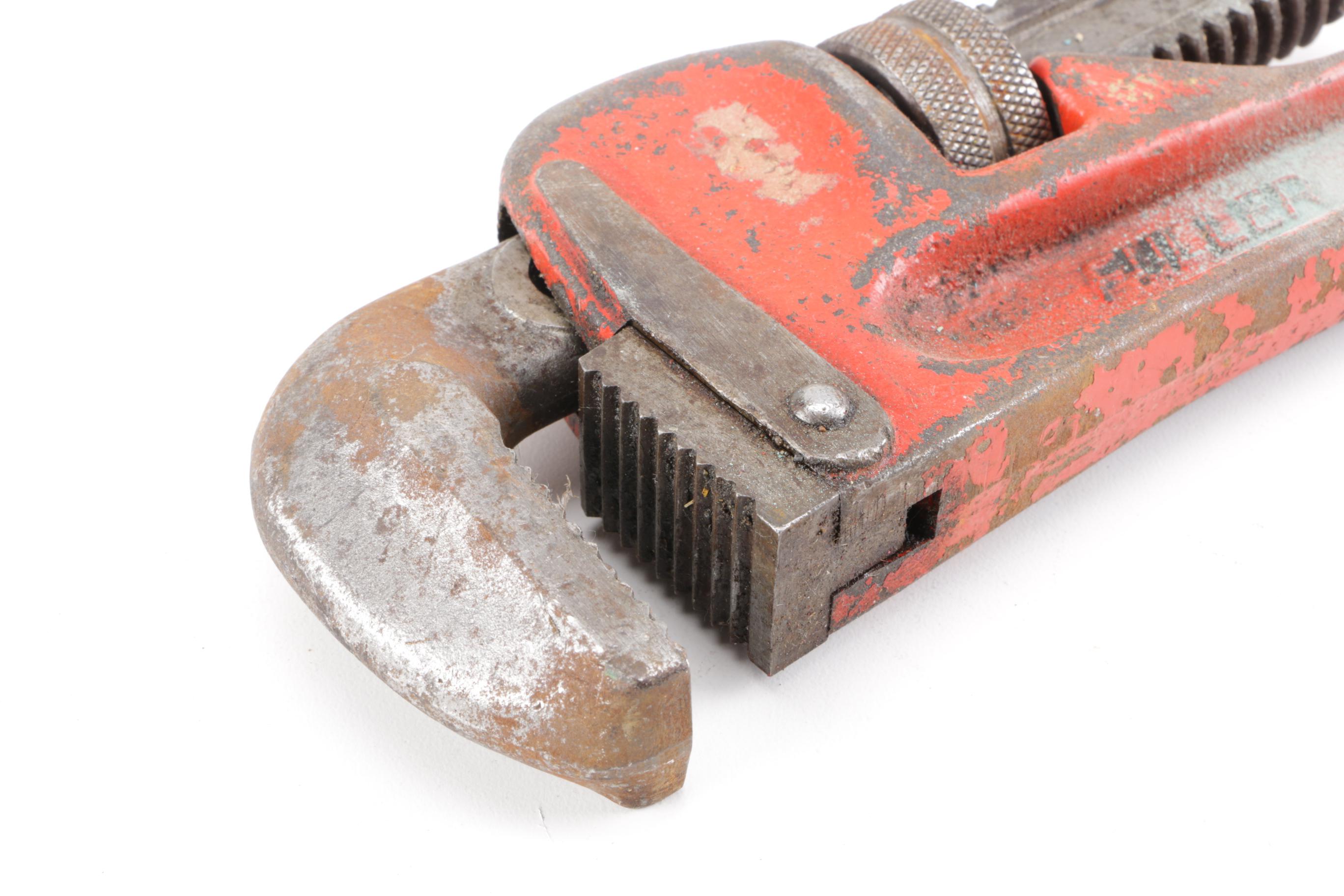 Vintage Pipe Wrenches Including a Walworth Stillson Model