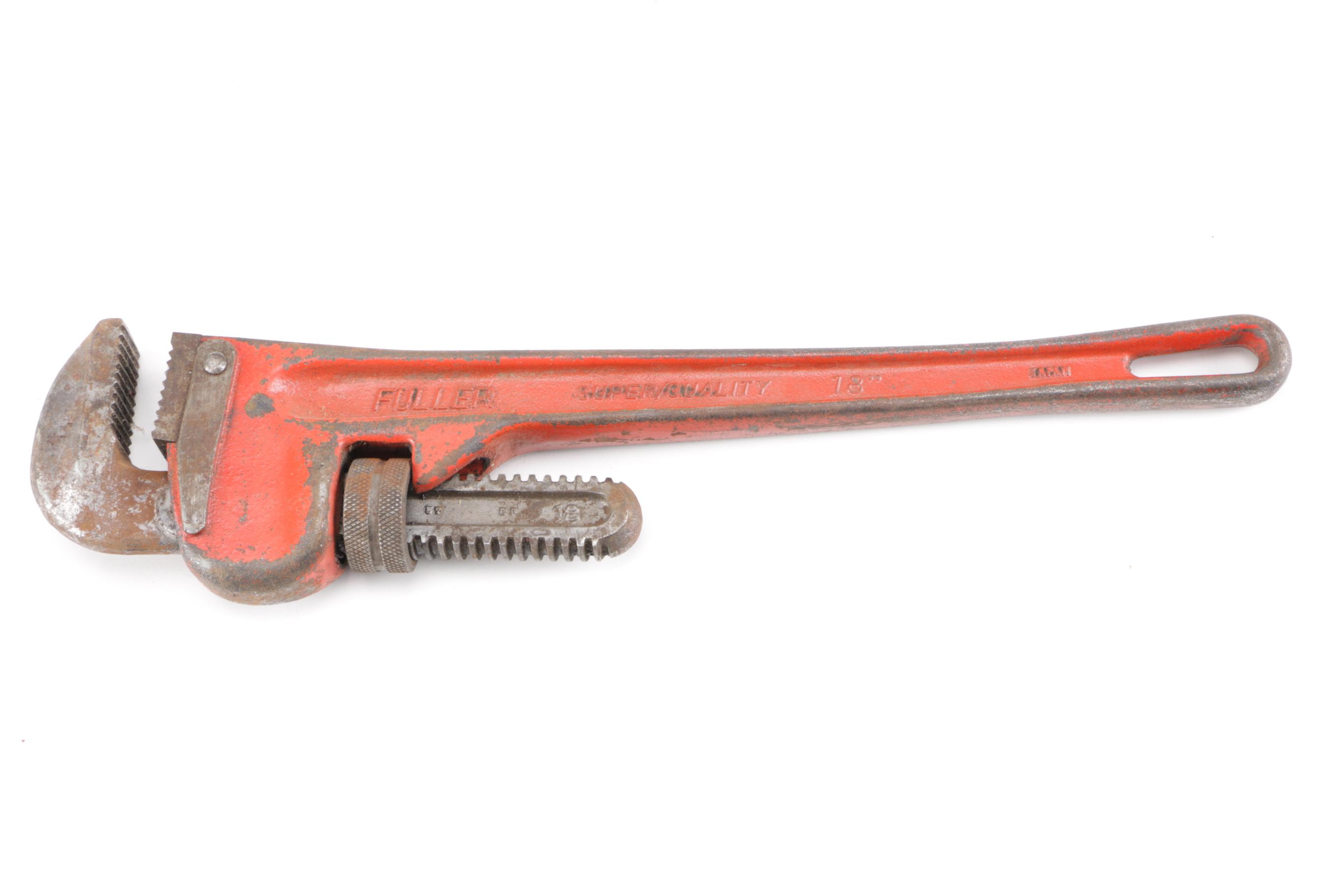 Vintage Pipe Wrenches Including a Walworth Stillson Model