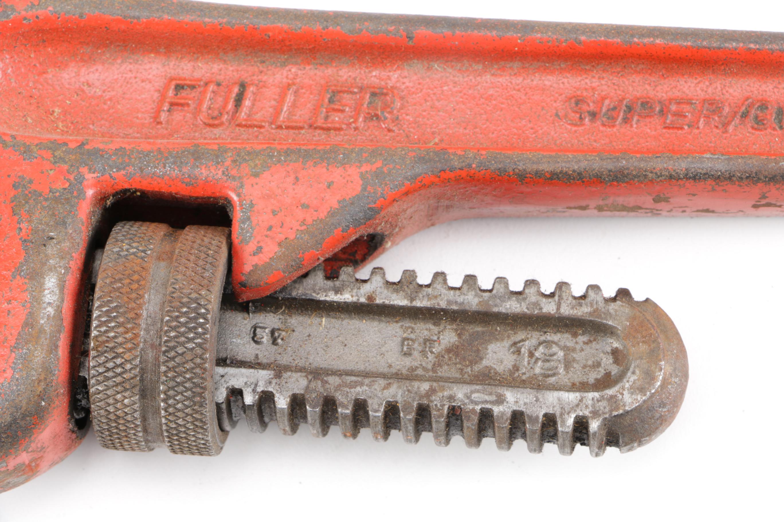 Vintage Pipe Wrenches Including a Walworth Stillson Model