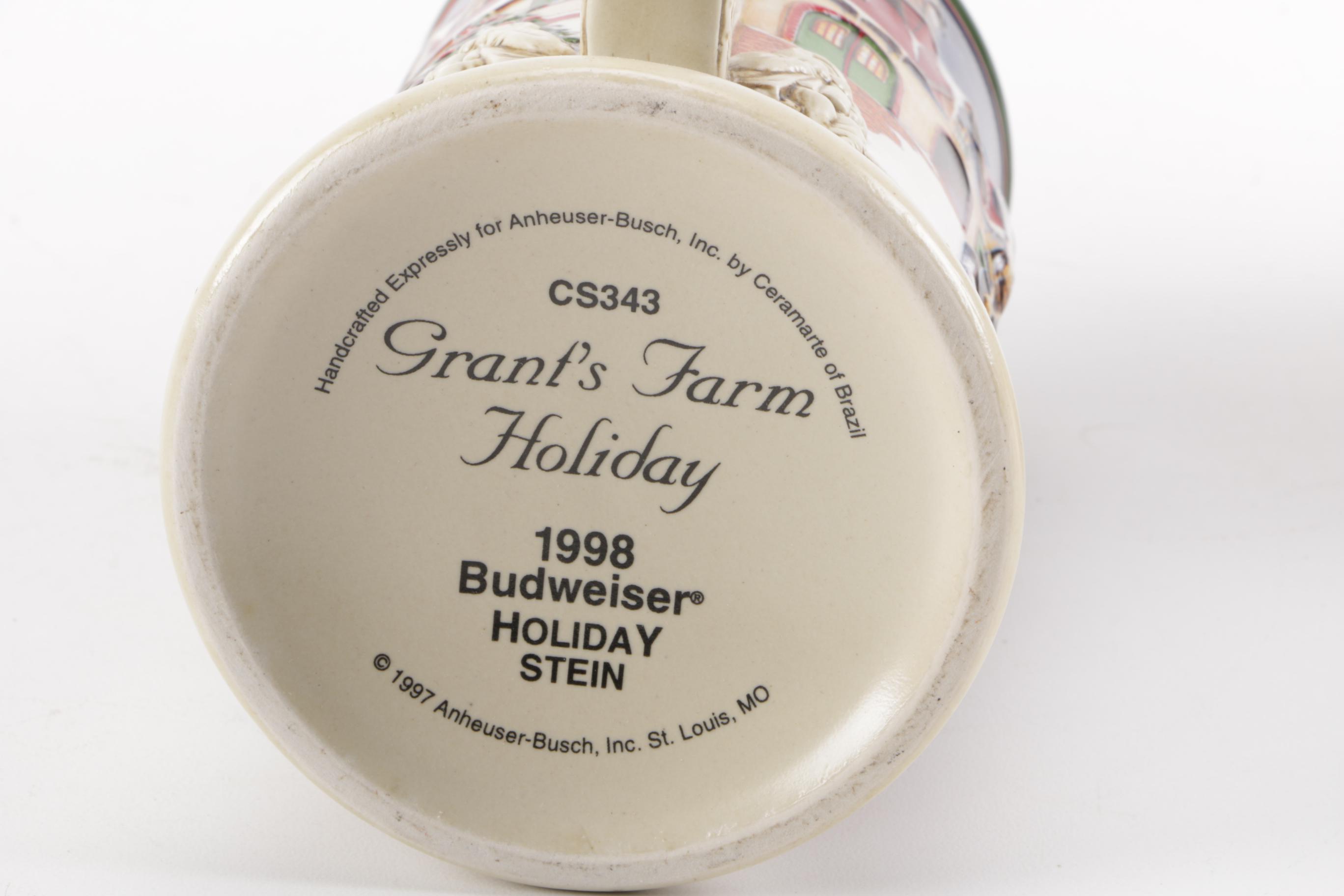 Collection of "Budweiser" Beer Mugs and German Beer Steins