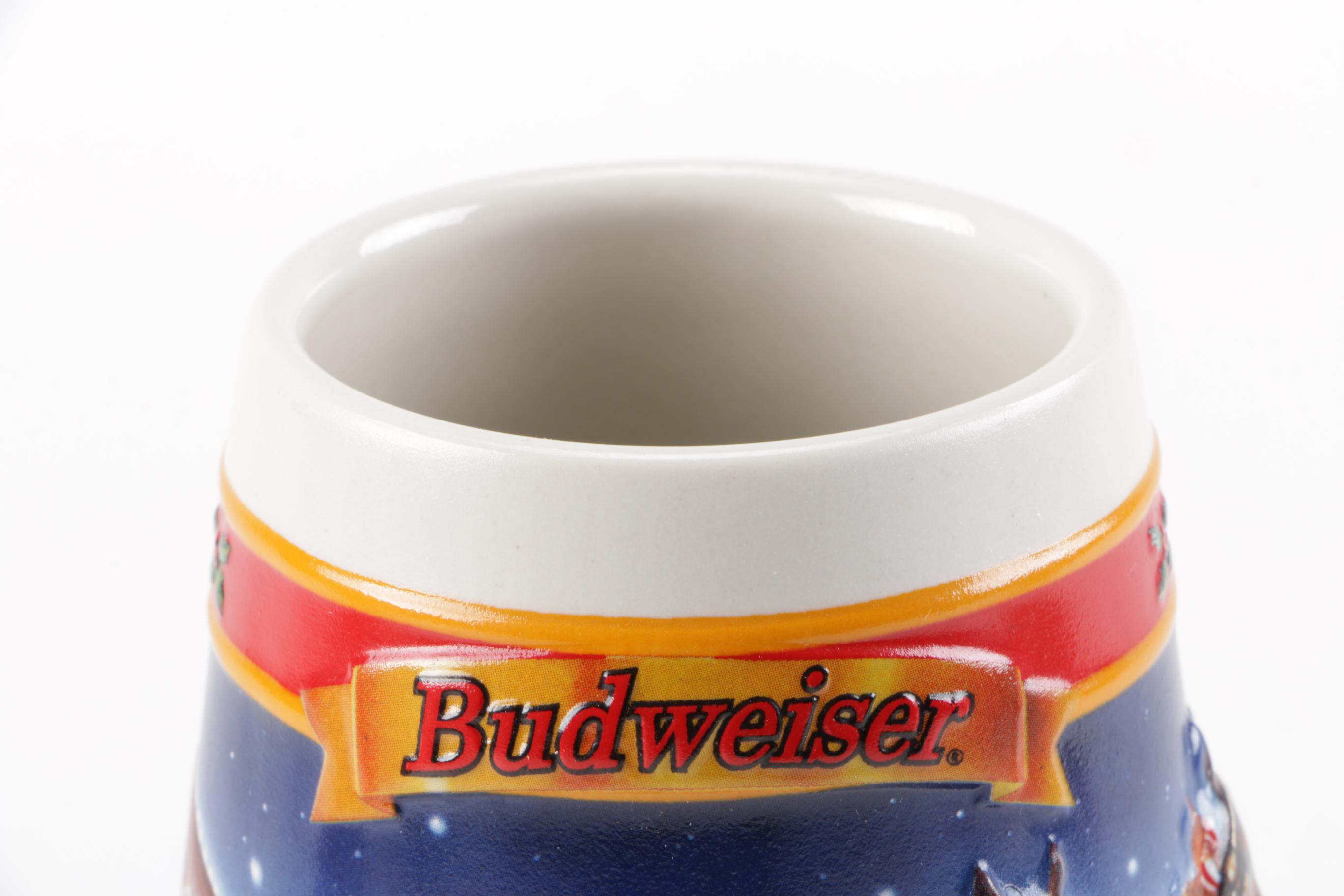 Collection of "Budweiser" Beer Mugs and German Beer Steins