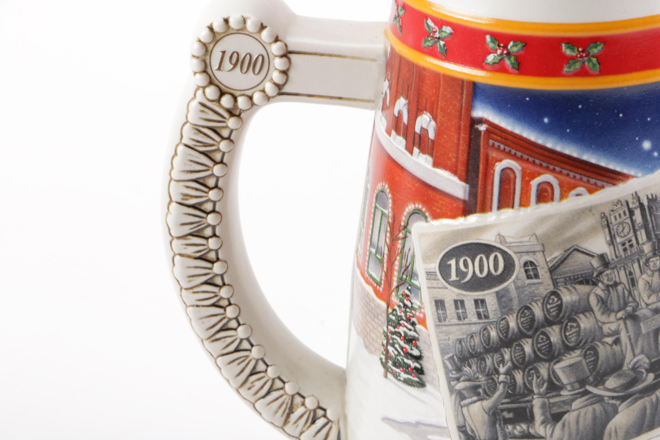 Collection of "Budweiser" Beer Mugs and German Beer Steins